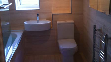 Picture of finished bathroom.